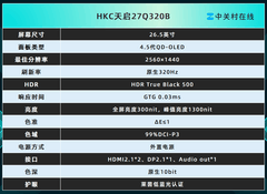 HKC天启27Q320B评测：4.5代QD-OLED显示器中的新典范