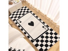 KAYE棋盘黑桃床边毯，29元包邮带回家