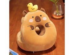 LISM卡皮巴拉毛绒午睡枕特价19.9包邮