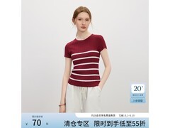 范思蓝恩酒红XS针织衫5.5折仅70.95元