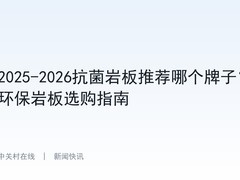 2025-2026抗菌岩板推荐哪个牌子？环保岩板选购指南