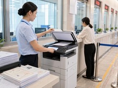 政务大厅复合机怎么选？不能卡、要简单、证照清晰——理光窗口方案