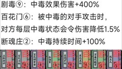 大侠式人生：百花门剧毒武功搭配攻略