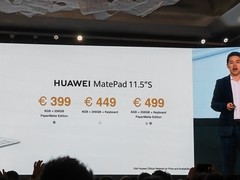 华为MatePad 11.5英寸S海外发布，起售价3097元
