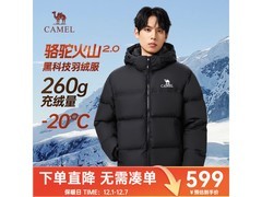 骆驼男款加厚羽绒服419元抢
