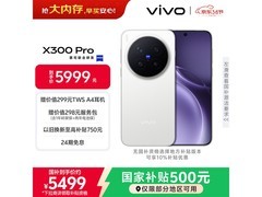 vivo X300 Pro 简单白款京东优惠低至 5269 元