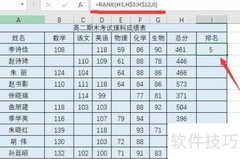 Excel中RANK函数使用技巧
