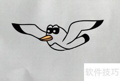 海鸥简笔画教程
