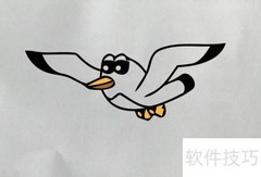 海鸥简笔画教程