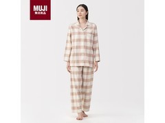 MUJI无侧缝法兰绒睡衣套装