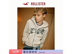 HOLLISTER男士抓绒开衫卫衣