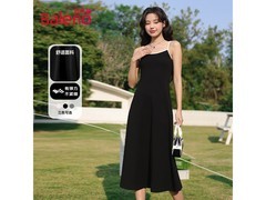 班尼路L码黑白吊带裙低至35.9元