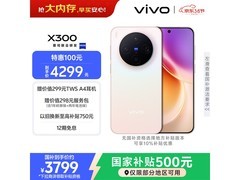 vivo X300 12GB+256GB彩配色低至3777元