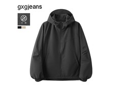 gxgjeans春款男士黑色连帽夹克5折225元