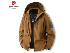皮尔·卡丹咖啡色XL冲锋衣低至54.9元