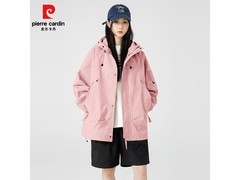 皮尔·卡丹粉色L码冲锋衣低至54.9元