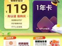 稻壳儿WPS大会员1年特惠