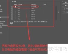 PS2019暂存盘满无法置图