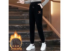 2025新款小熊刺绣加绒卫裤清仓，仅59.9元速抢！