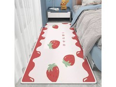 KAYE幸福草莓床边毯，到手仅14元！