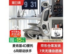 黑白调P2Pro人体工学椅，到手仅585元