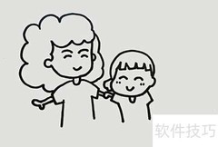 快乐一家亲简笔画