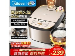 美的蝶形猛火电饭煲4-5L