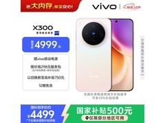 vivo X300 12GB+512GB 国家补贴低至 4374 元