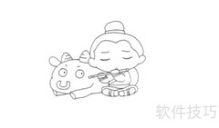 牛郎与老牛简笔画教程