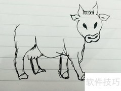 卡通老牛简笔画教程