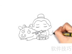 牛郎与老牛简笔画法