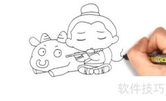 简笔画牛郎与老牛