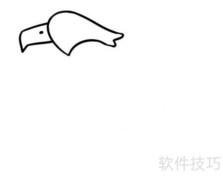 雄鹰简笔画分步教程