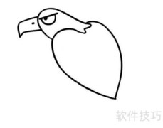 雄鹰简笔画分步教程