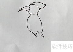 啄木鸟简笔画教程