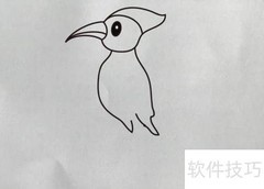 啄木鸟简笔画教程