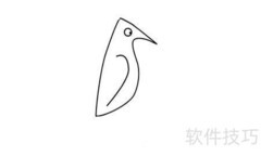 啄木鸟简笔画步骤