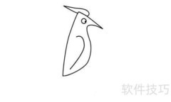 啄木鸟简笔画步骤