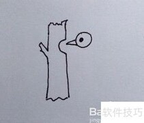 啄木鸟简笔画教程