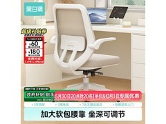 黑白调J1人体工学椅限时227元