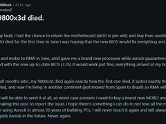 锐龙7 9800X3D频损 华擎主板陷兼容门