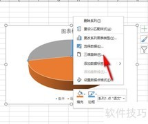 三维饼图变薄技巧