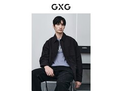 GXG 2024 春黑色通勤翻领夹克 120 元抢