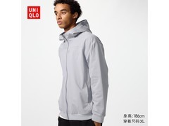 优衣库防风摇粒绒连帽开衫