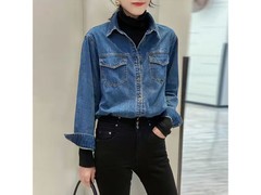 QITA牛仔衬衣女春秋季特惠