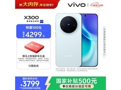 vivo X300自在蓝拍照AI手机低至3777元