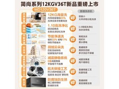 美的12公斤洗烘一体机1699元