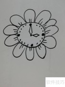 向日葵钟表绘画教程