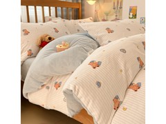 秋冬家用双人加厚牛奶绒四件套低至99元