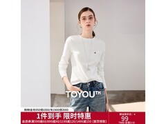 初语修身圆领长袖T恤京东促销低至58.91元